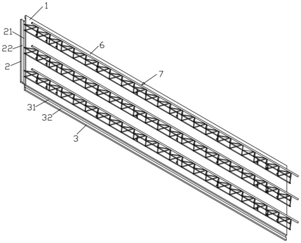 Preparation method of self-supporting truss composite floor deck