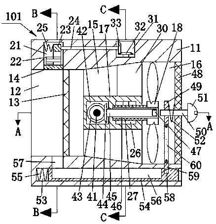 Automobile exhaust treatment device capable of being installed at tail end of exhaust pipe
