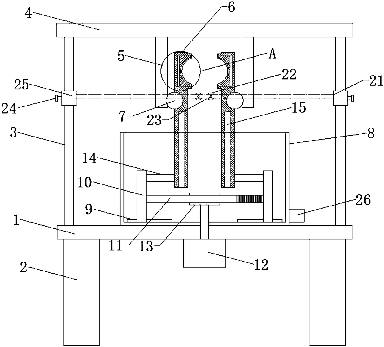 Gear-driven clamping device for pipefitting processing
