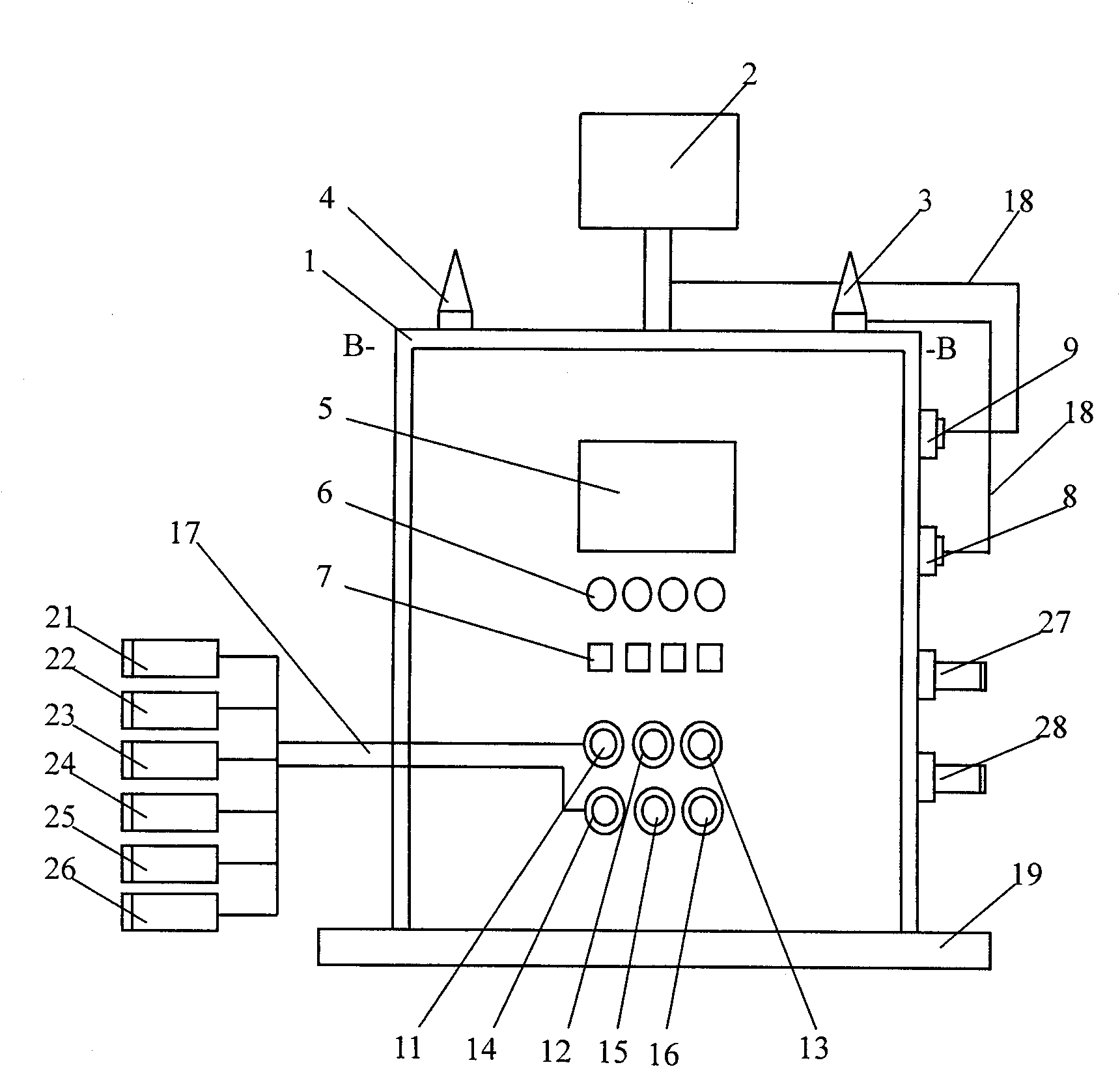 Automatic monitoring terminal machine for soil moisture