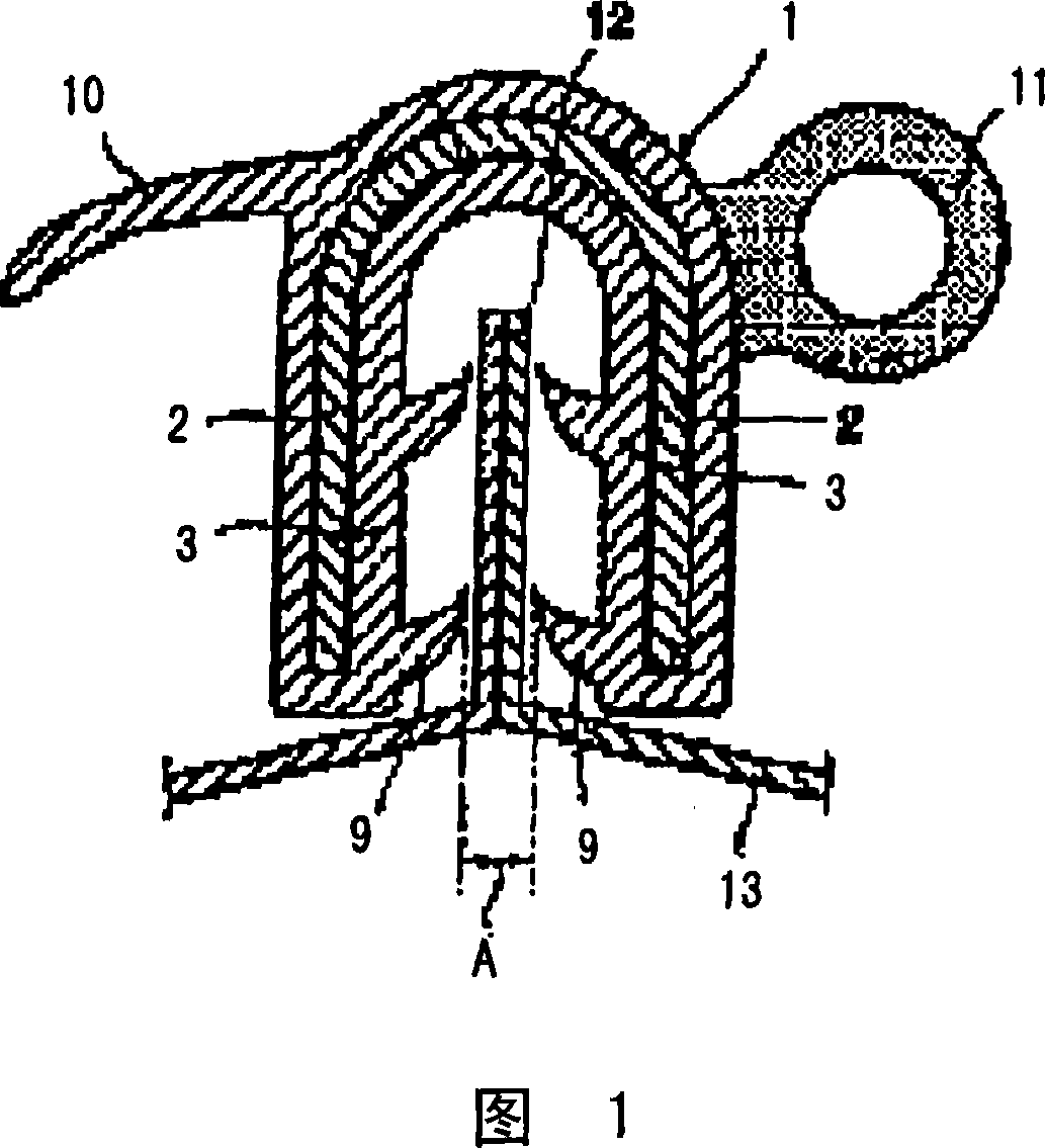 Extrusion molded article for automobiles