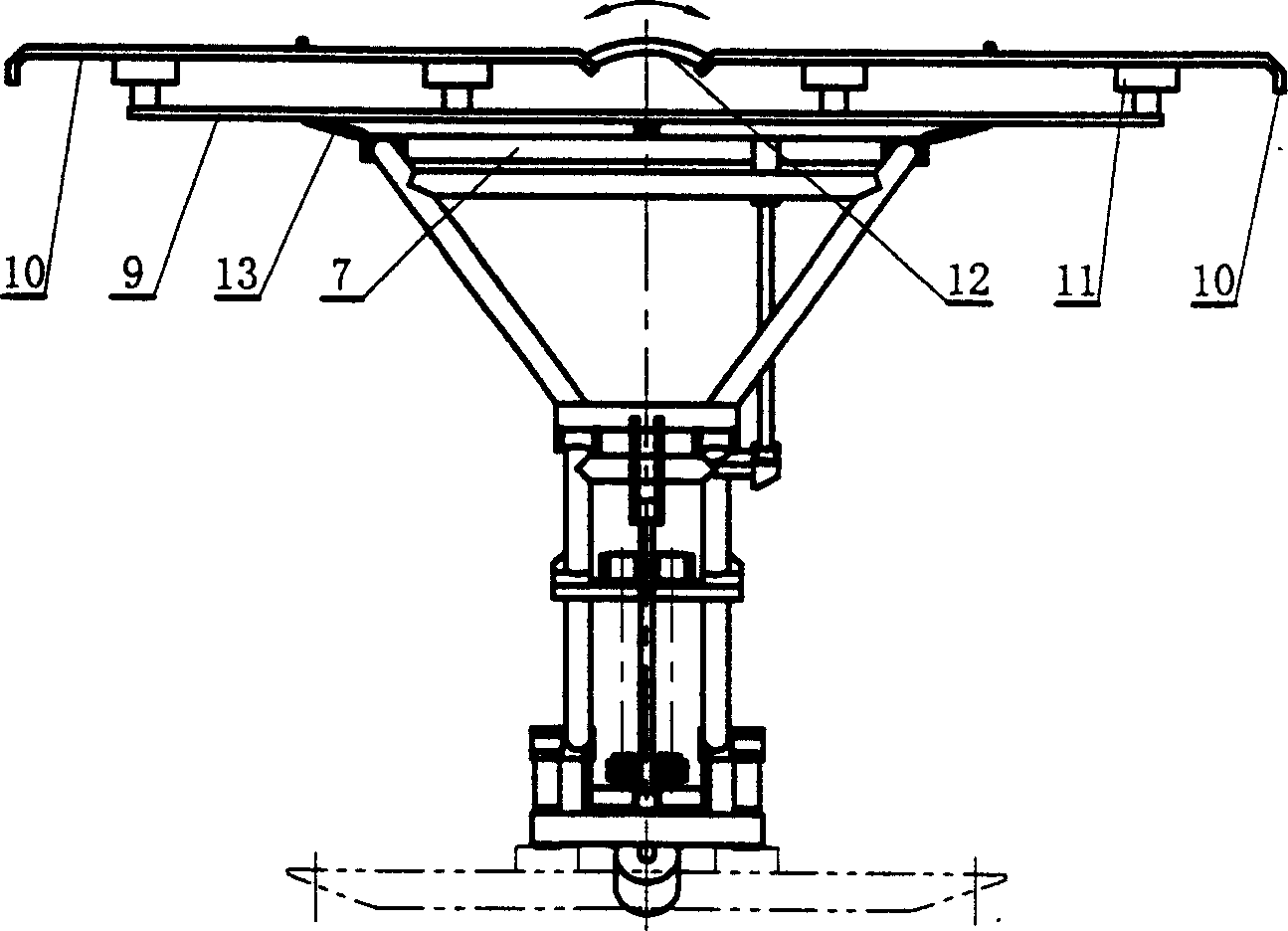Double-wire powering trolleybus pantograph