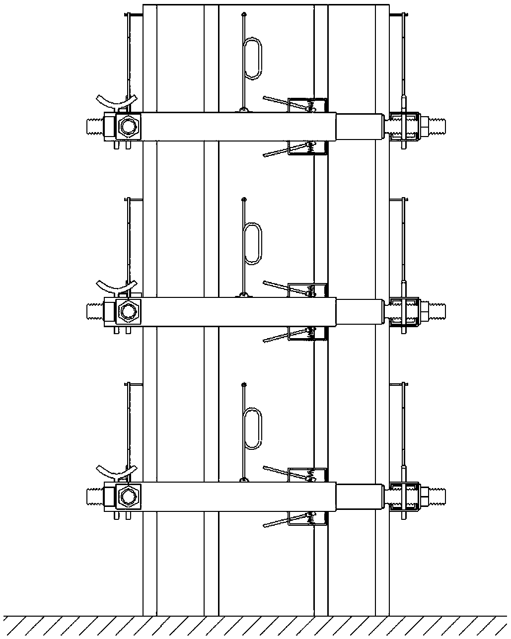 Column formwork clamp and using method thereof