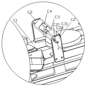 Flat plate rotating conveying mechanism