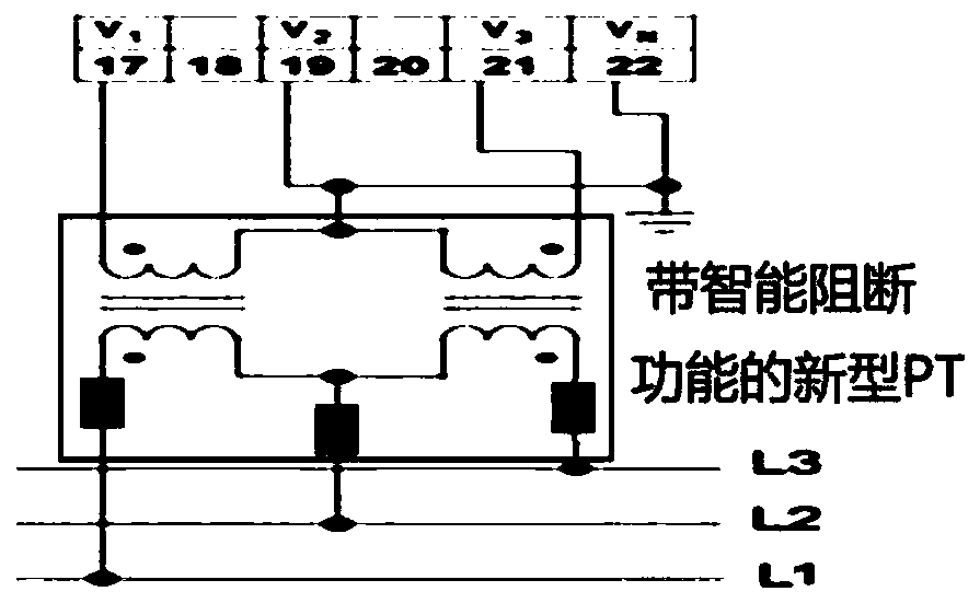 PT intelligent blocking device and method for power line