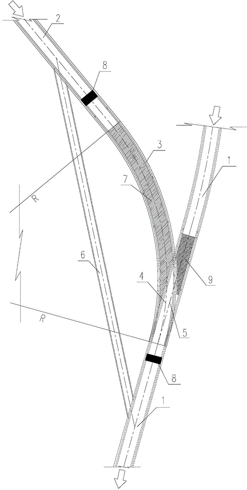 Diversion drainage structure for tunnel inside in water conservancy and hydropower project and construction method of diversion drainage structure