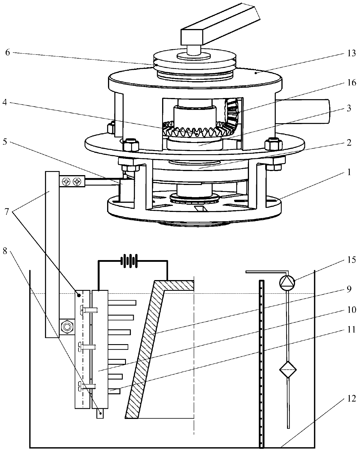 Special-shaped group hole electrolytic machining special machine distributed in circular array