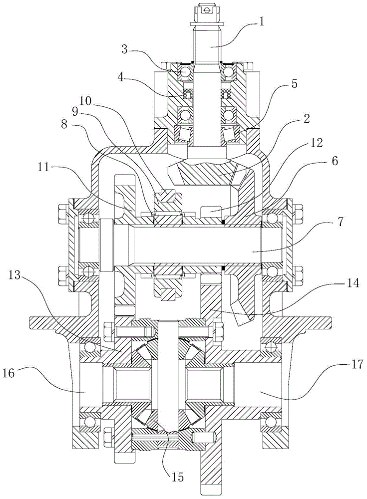 Vehicle two-stage transmission main reducer assembly