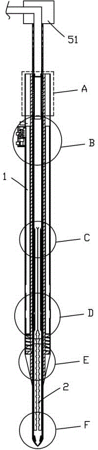 Puncture air-exhaust device for ruminal tympany of ruminants