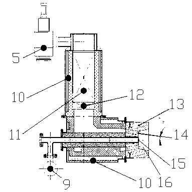 Single air regenerative burner for roller hearth furnace