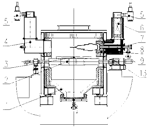 Single air regenerative burner for roller hearth furnace