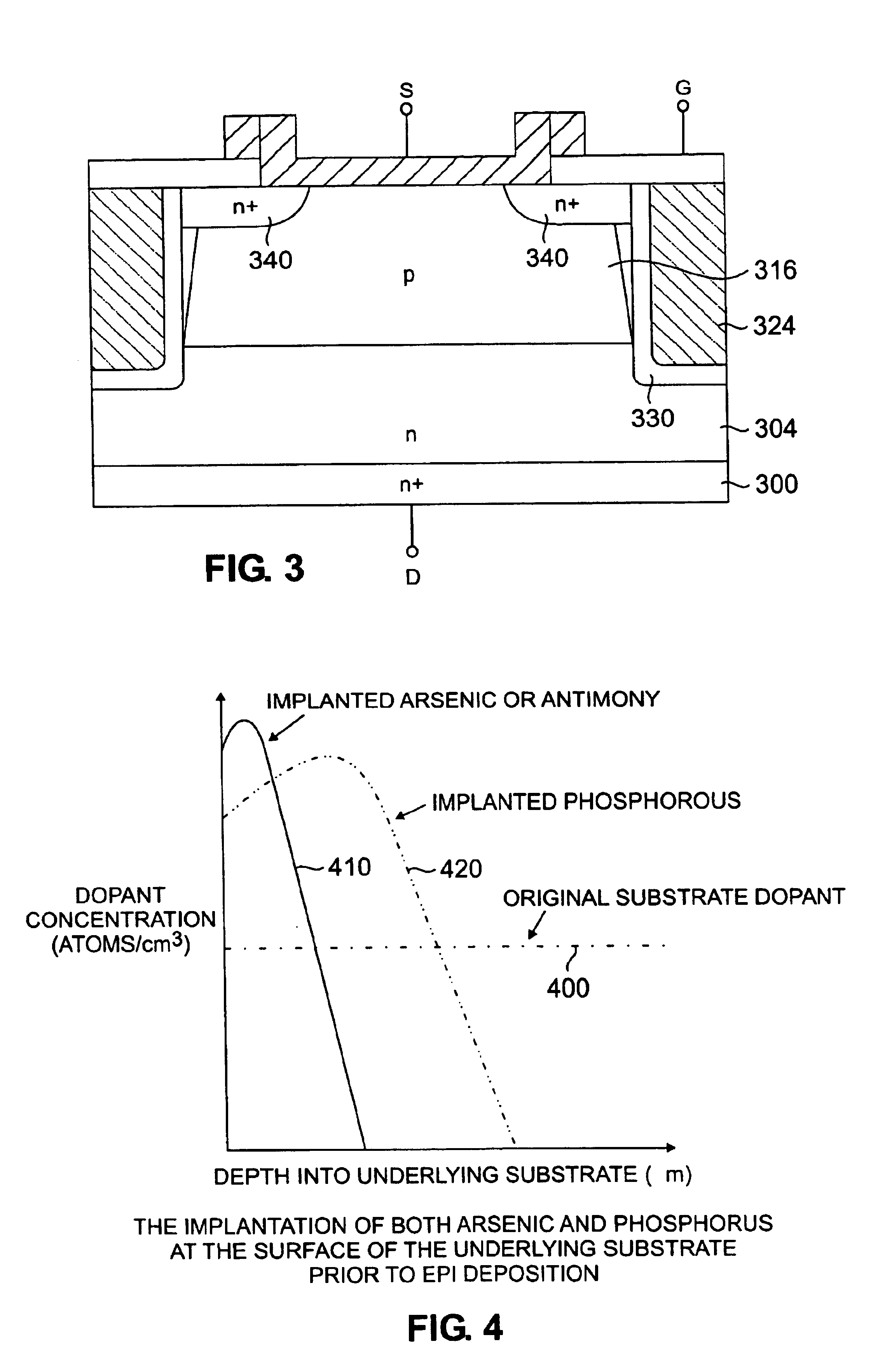 Double diffused field effect transistor having reduced on-resistance