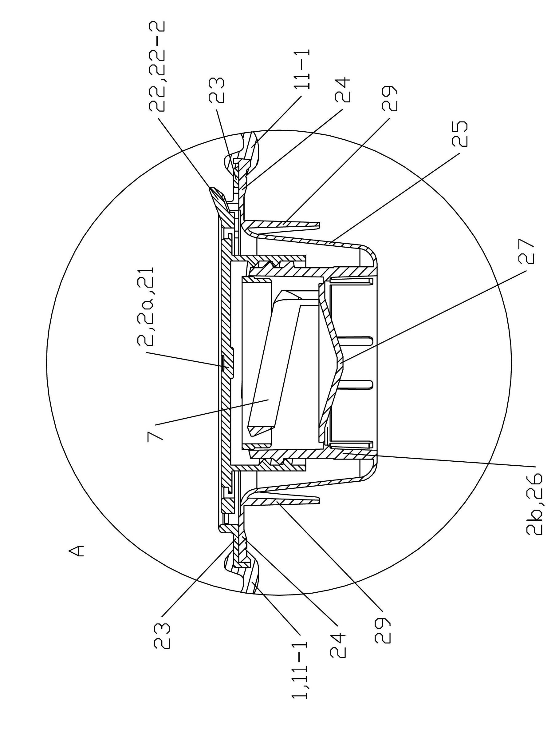 Embedded type sealing barrel cover and production method thereof