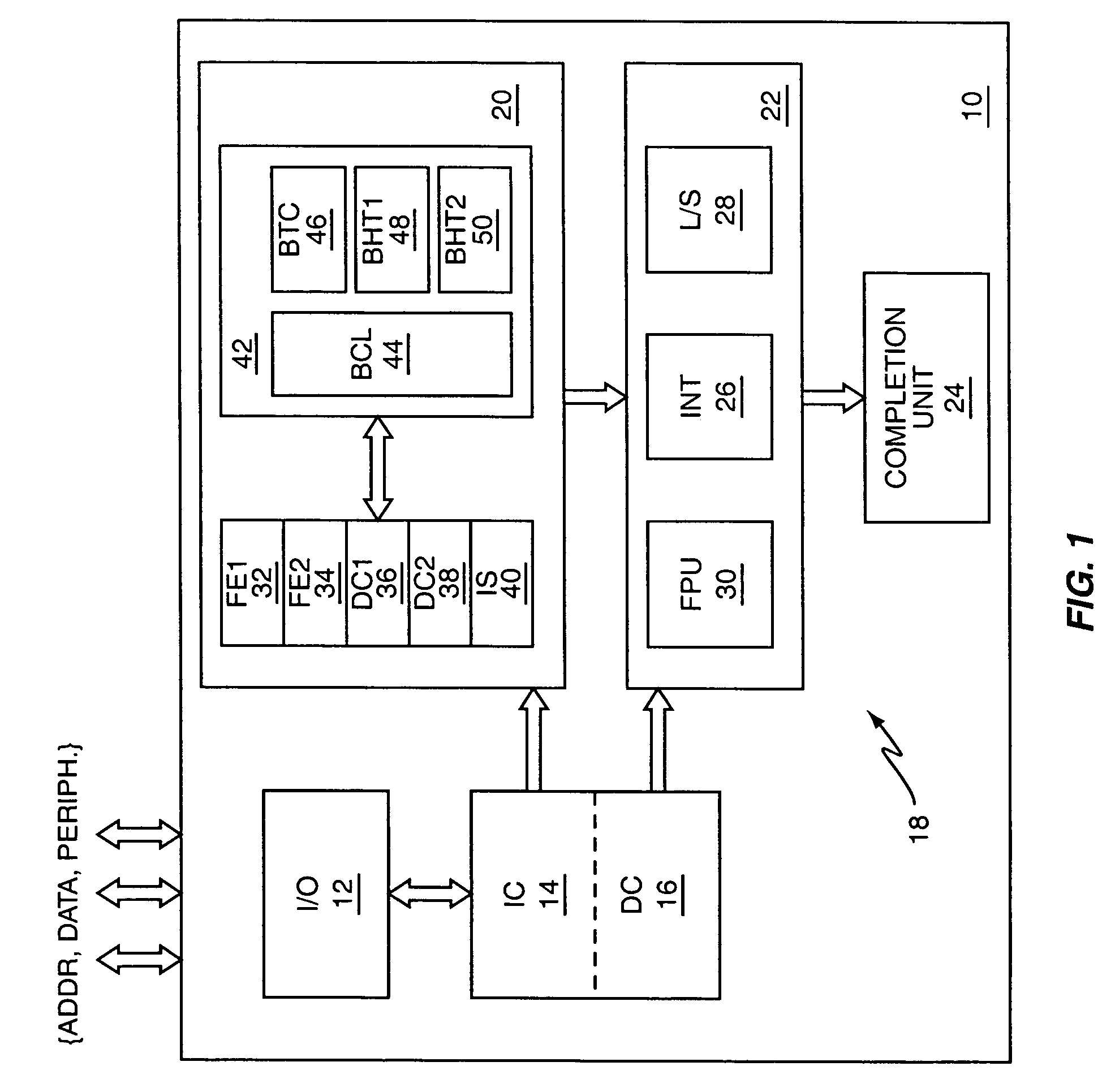 Method and apparatus for efficiently accessing first and second branch history tables to predict branch instructions