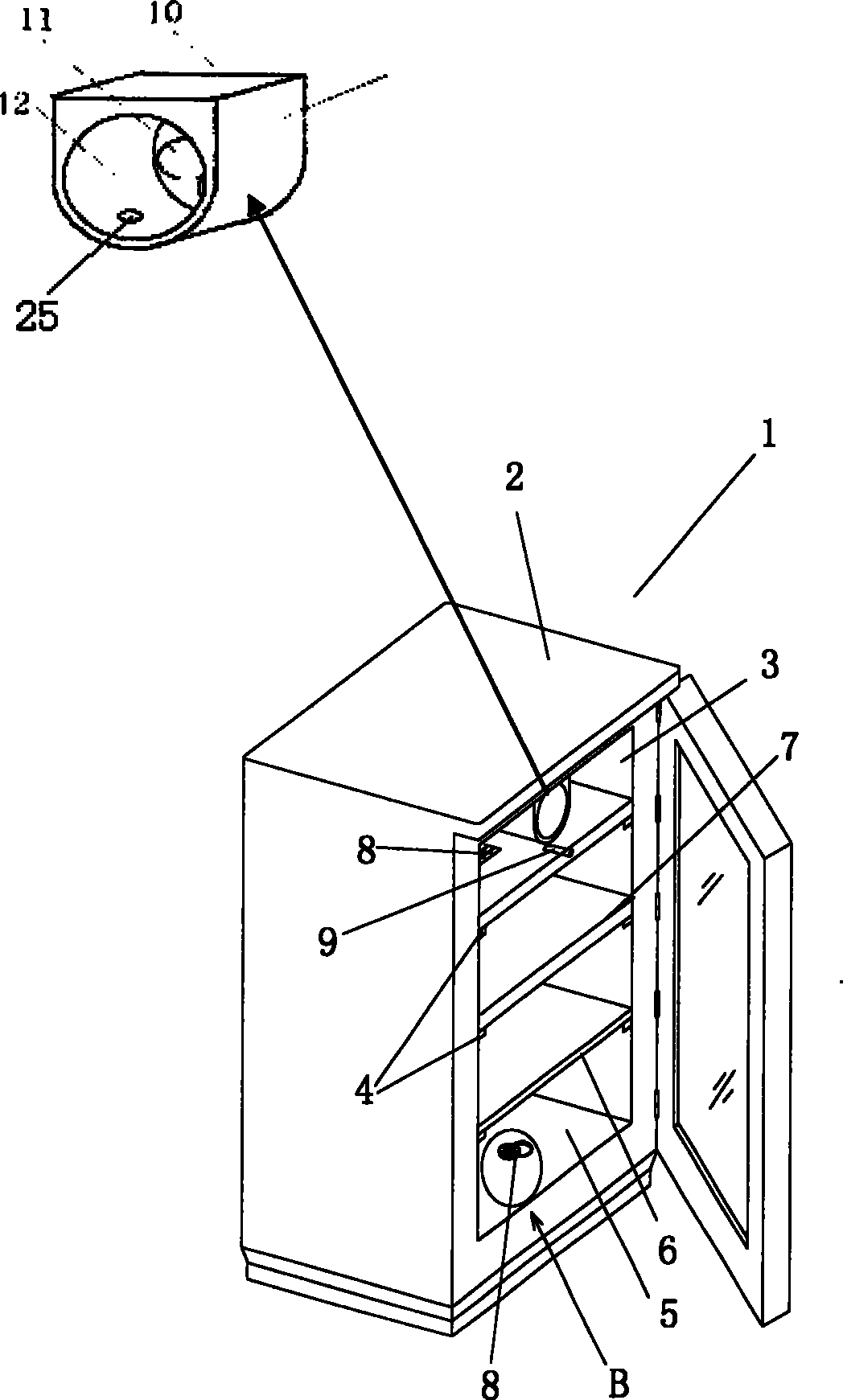 Wine cabinet having snap-chill cabinet