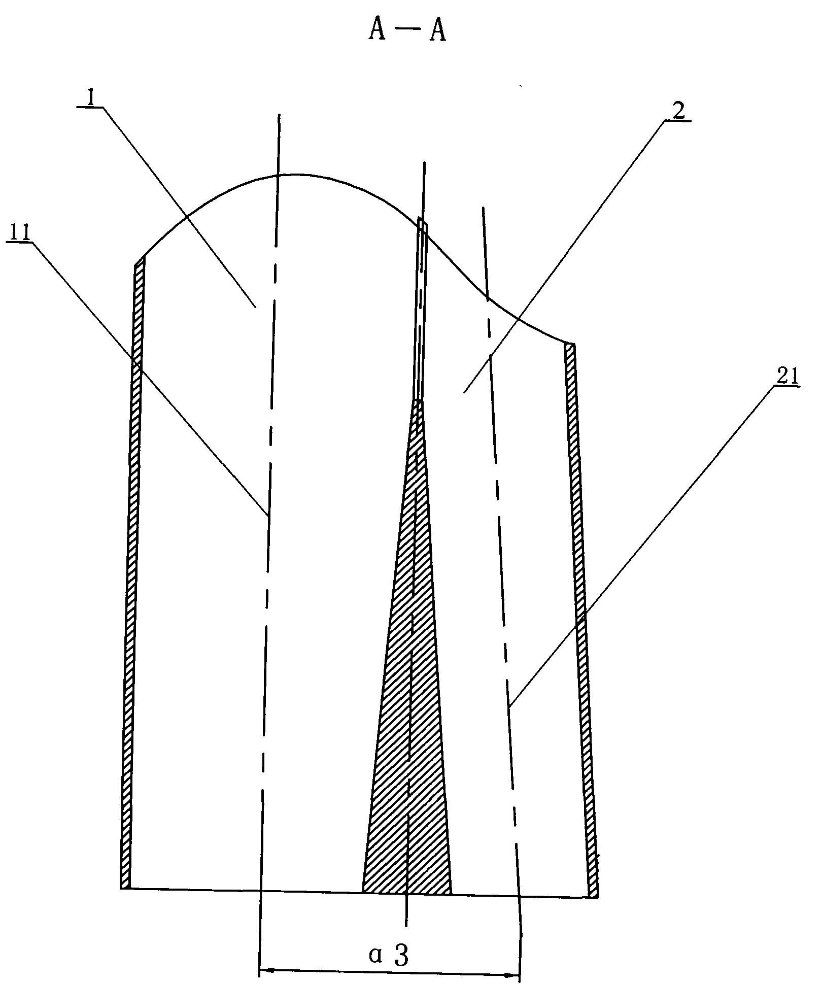 Wall-arranged direct-flow pulverized coal combustion device with side secondary air
