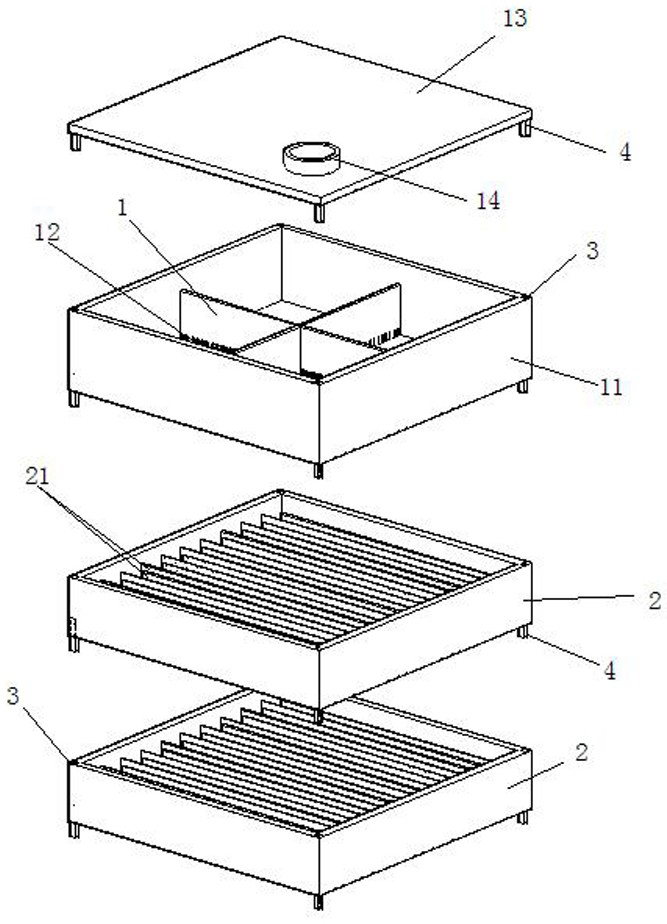 A photocatalytic degradation device for water treatment and its preparation method