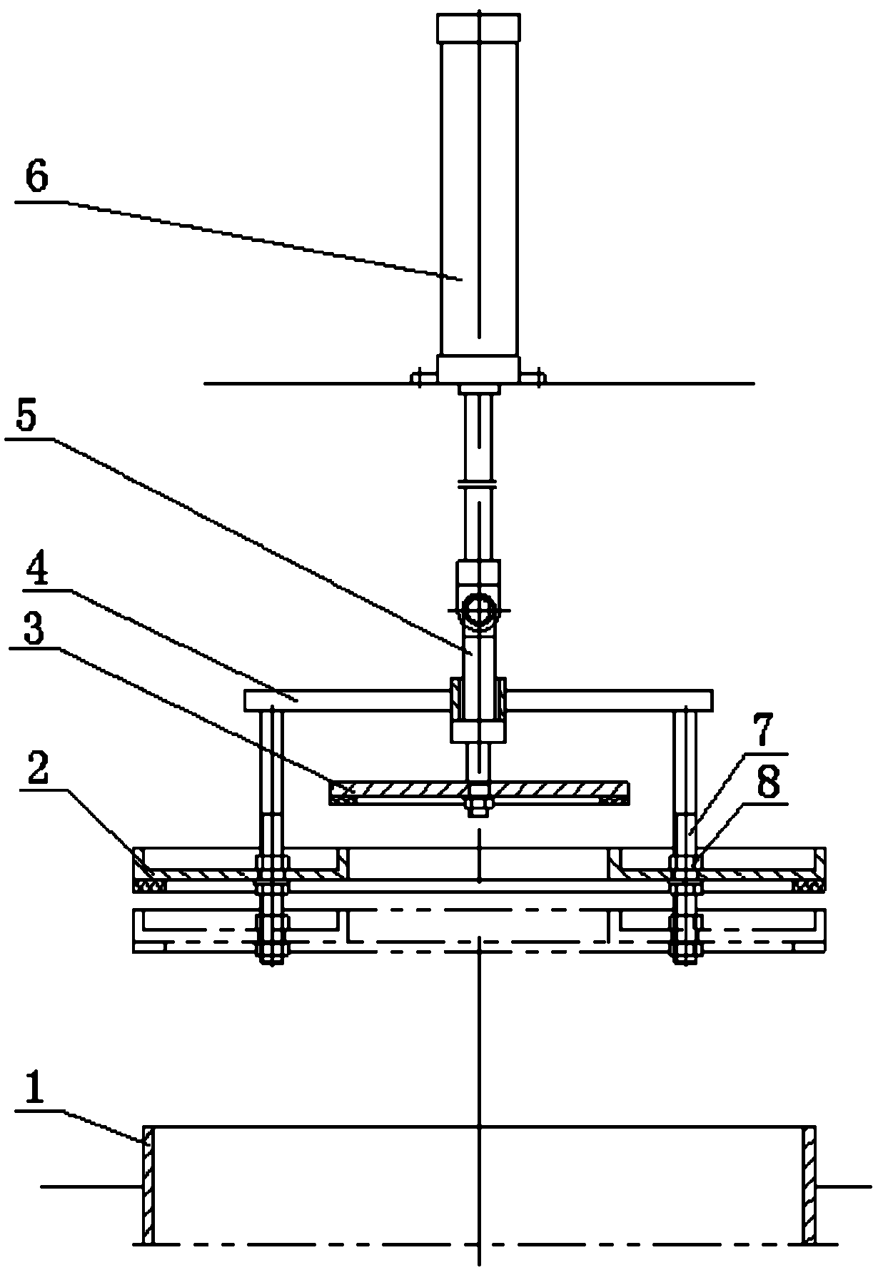 Lifting valve device for dust collector