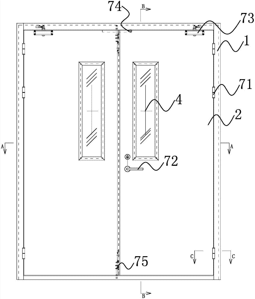 Thermal insulation and fireproof door and manufacturing method thereof