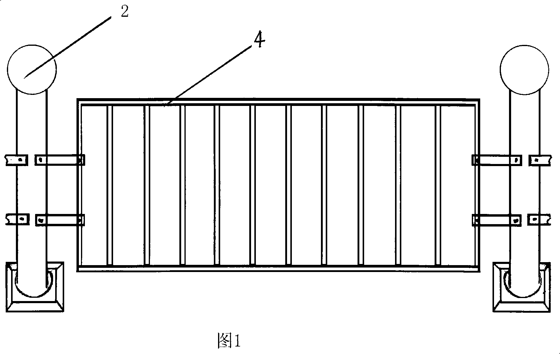 Mobile type anti-striding safe road guard fence