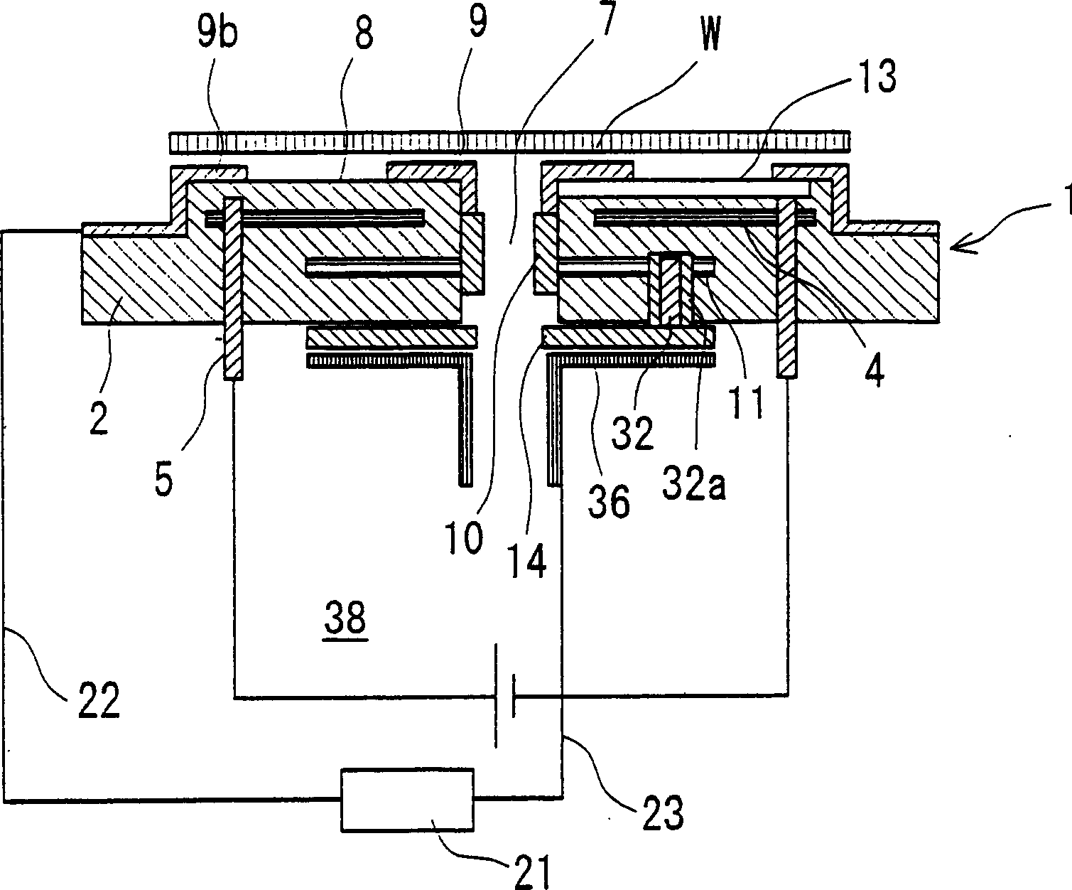 Wafer support member and semiconductor manufacturing system using the same