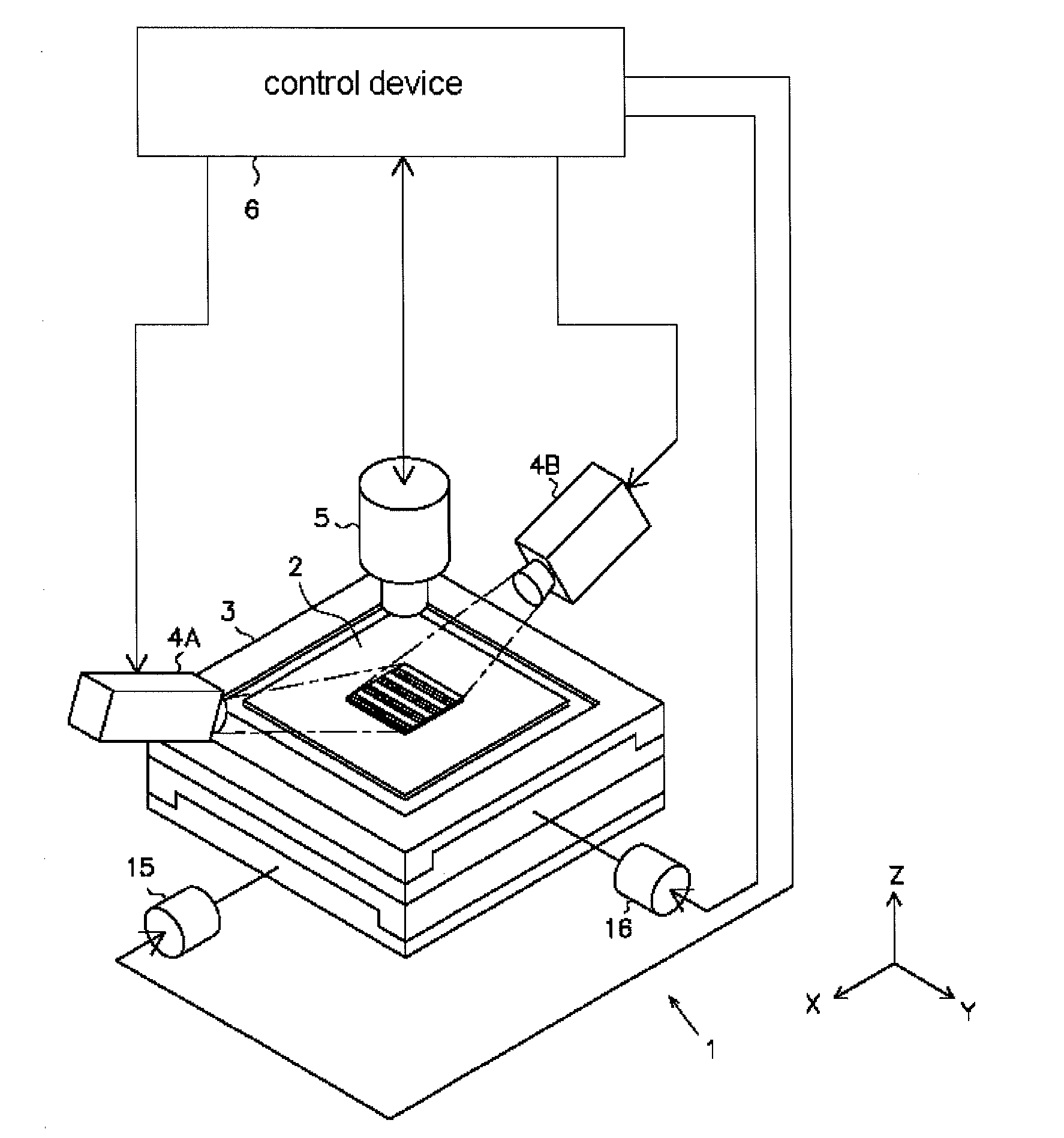 Device for measuring three dimensional shape
