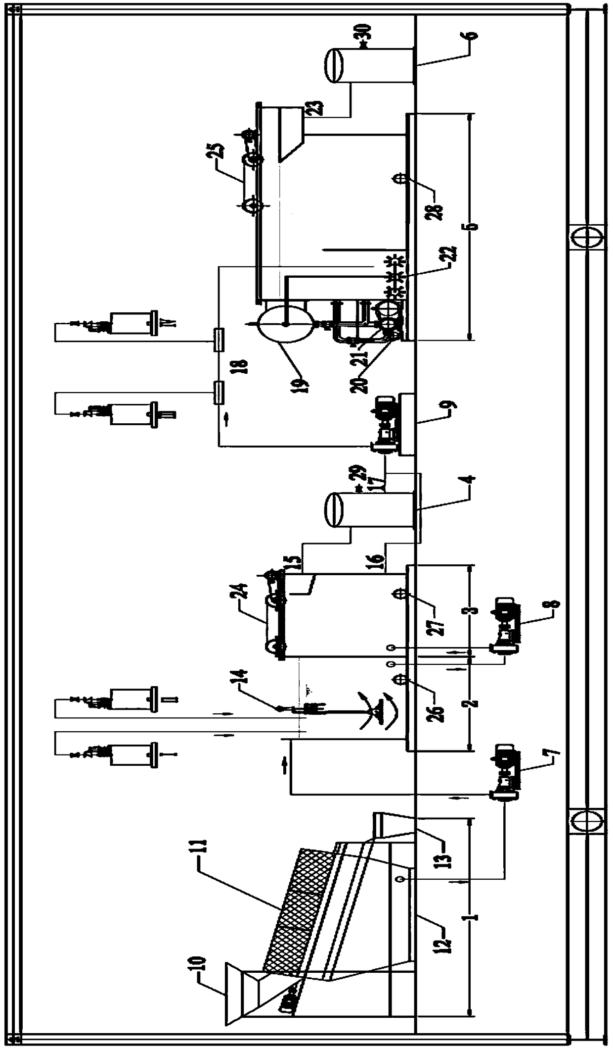 Process and device for mobile type rapid elution of oil contaminated soil