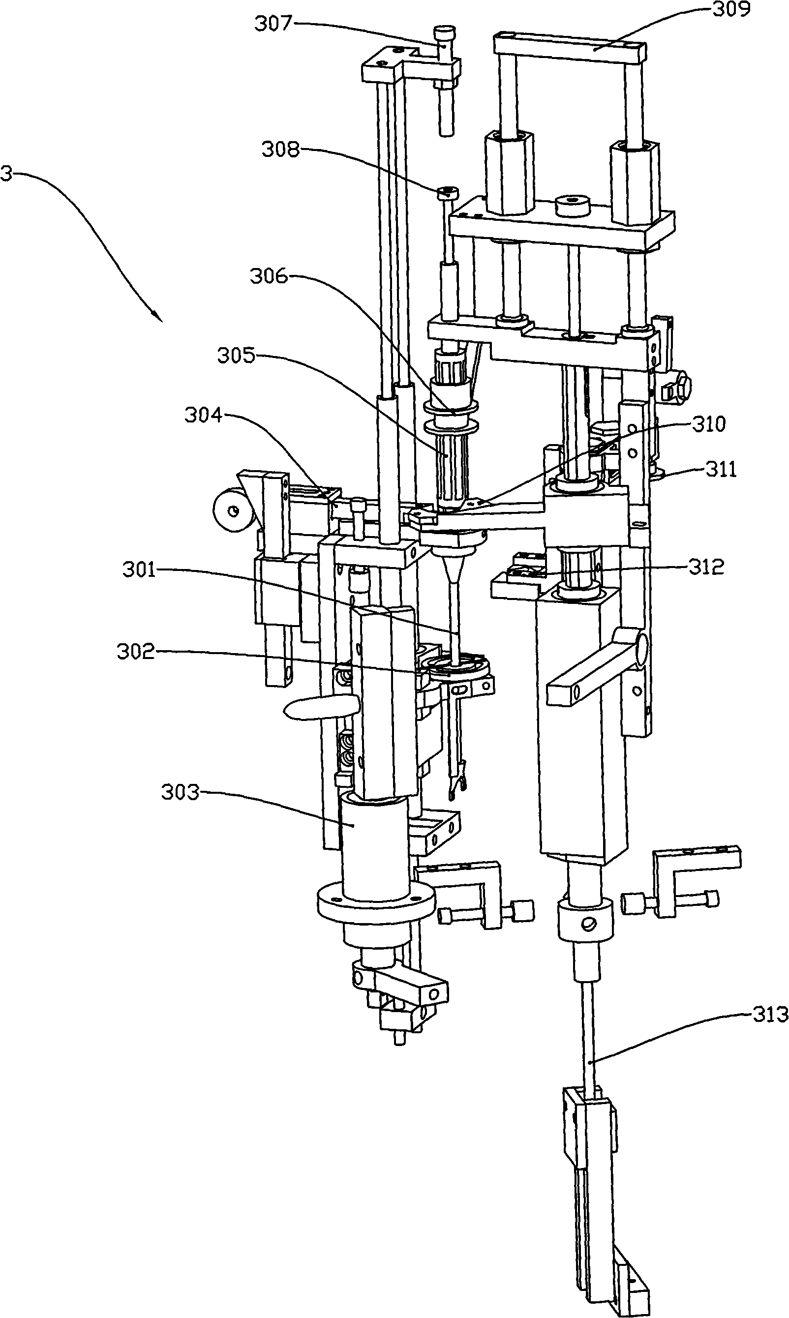 Apparatus for capping sebific duct and adding spacer automatically