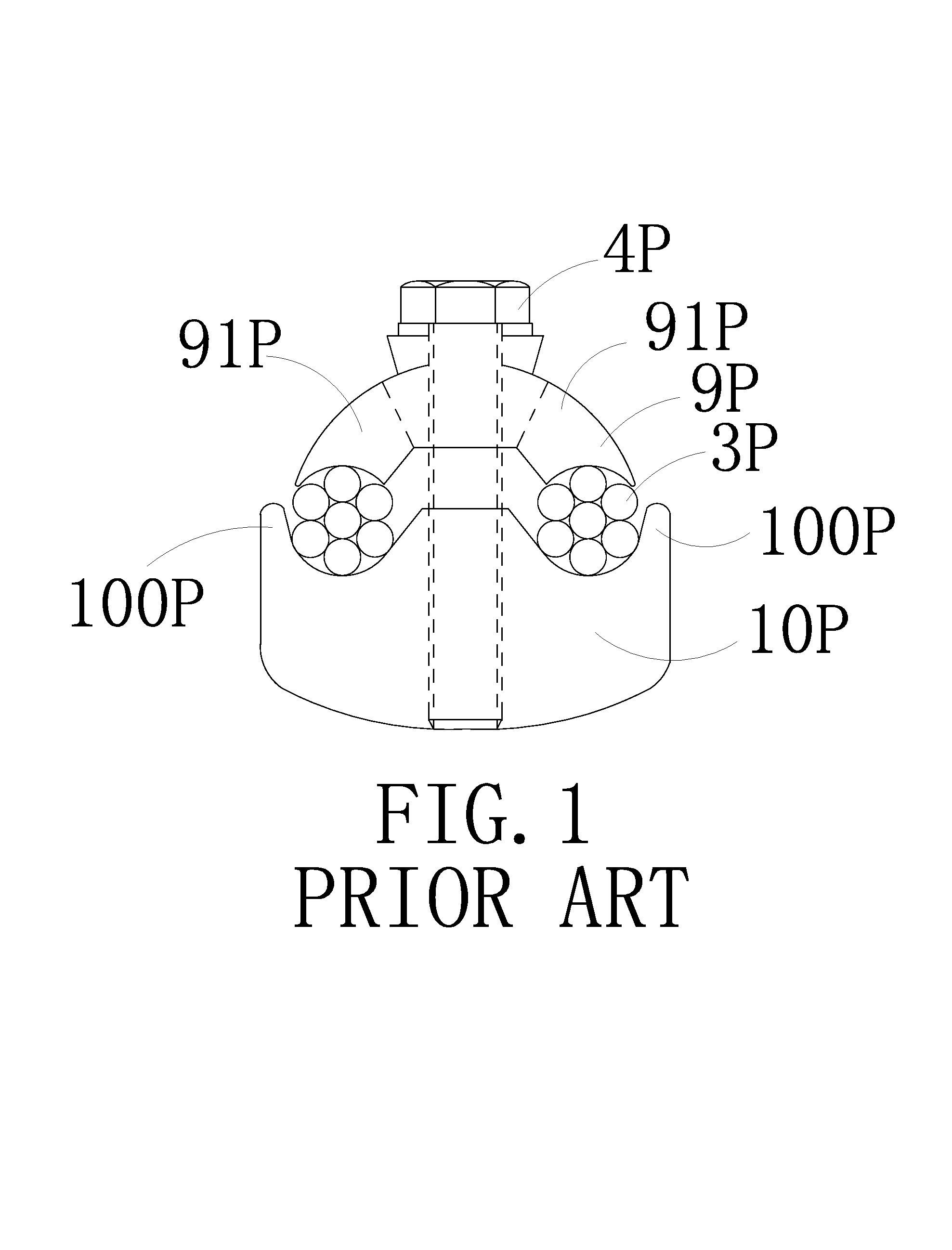 Clamping device for electrical cables