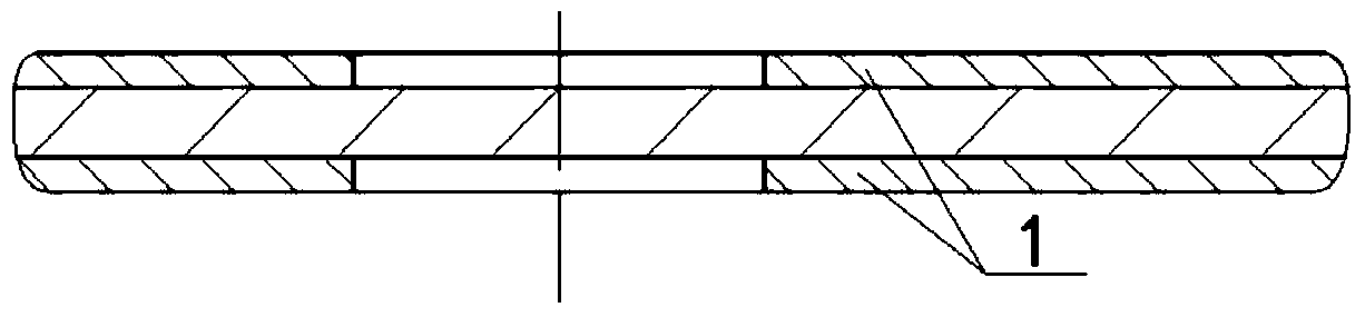 Large deformation and thickening test piece of metal sheet biaxial tension