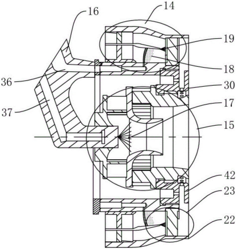 Low-pollution combustion chamber with main combustion stage adopting single-layer pre-film radial two-grade reverse rotational flow