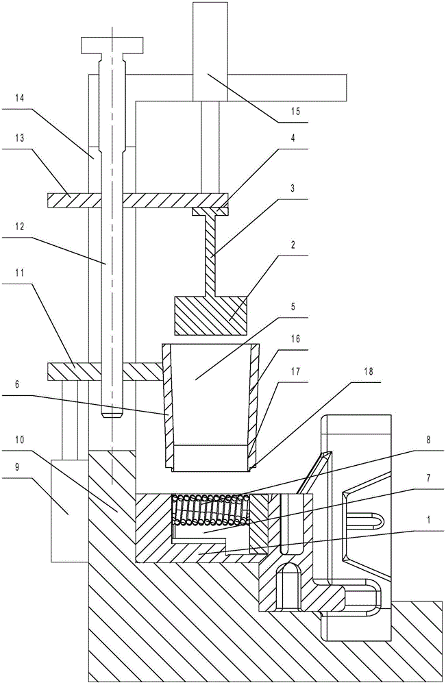 Mounting device for spring in oil pump