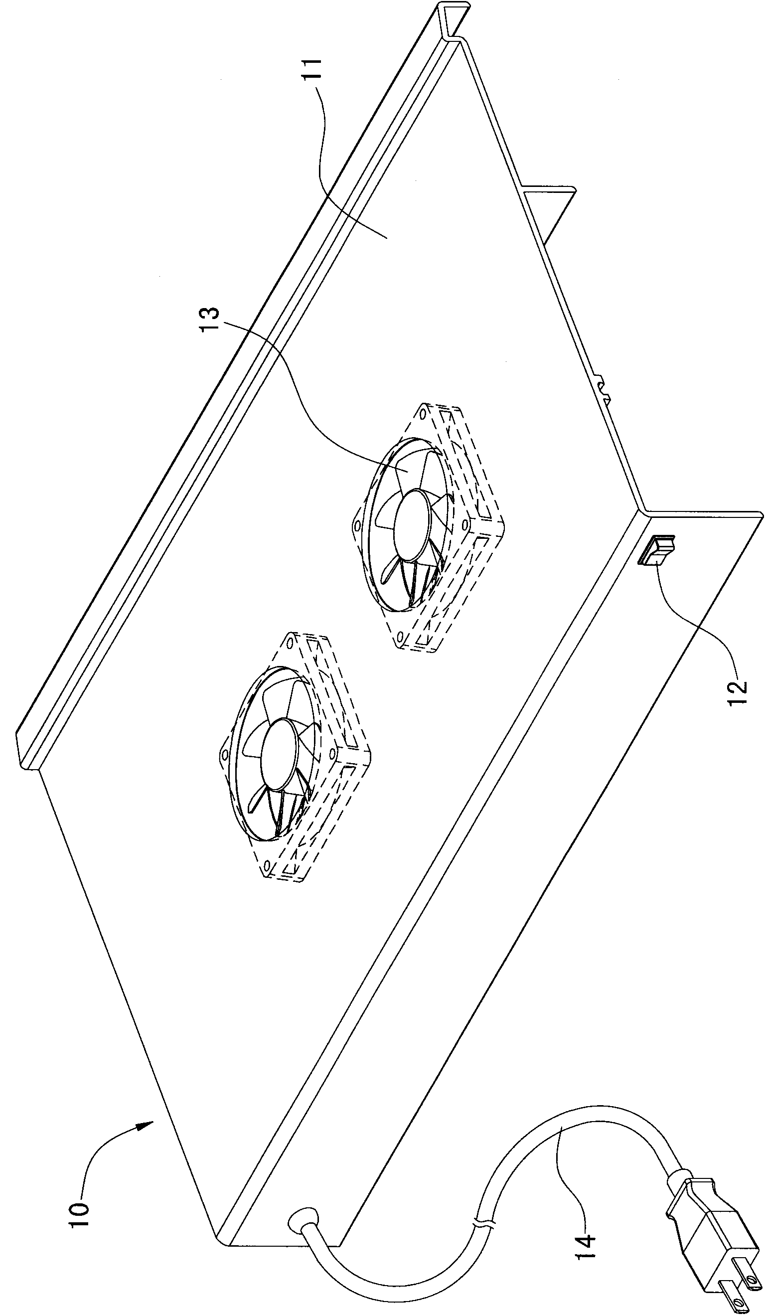 Wireless cooling base, wireless cooling base system and wireless cooling method thereof