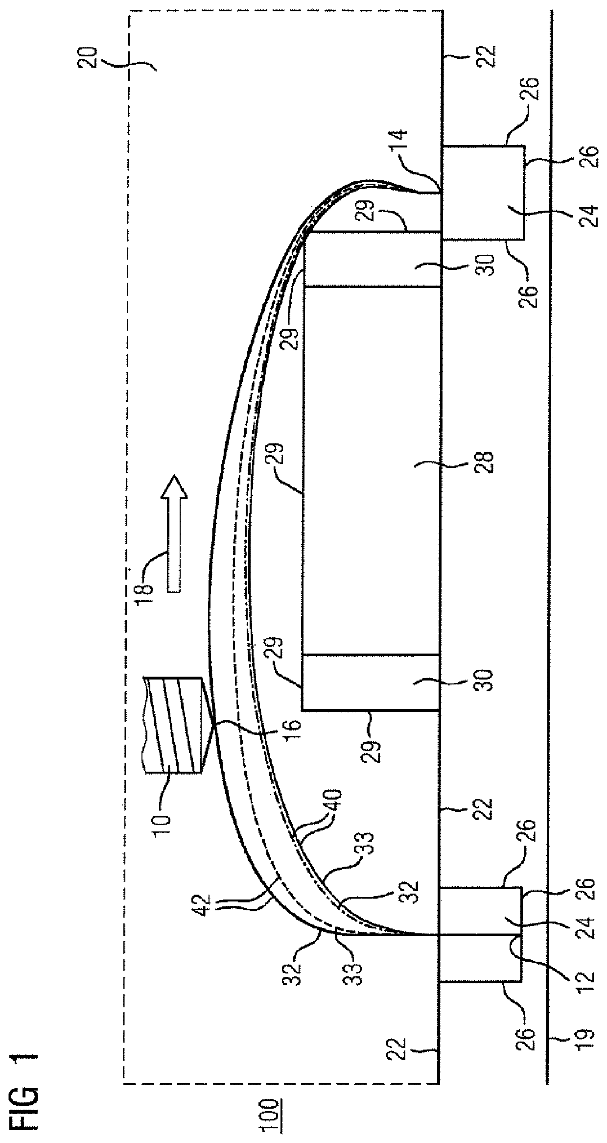 Trajectory determination method for non-productive movements