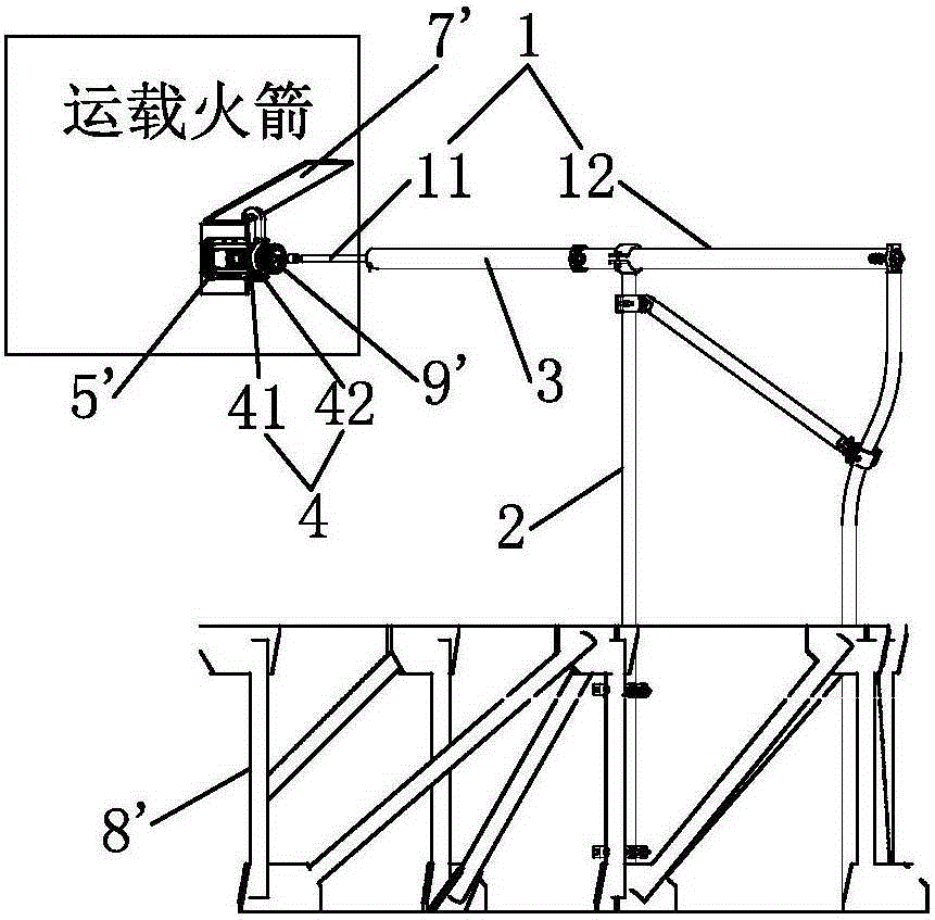 Stripping forcing system for separation and stripping electric connector on launch vehicle