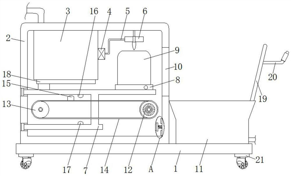 Water temperature-based self-drainage type town sewage treatment device