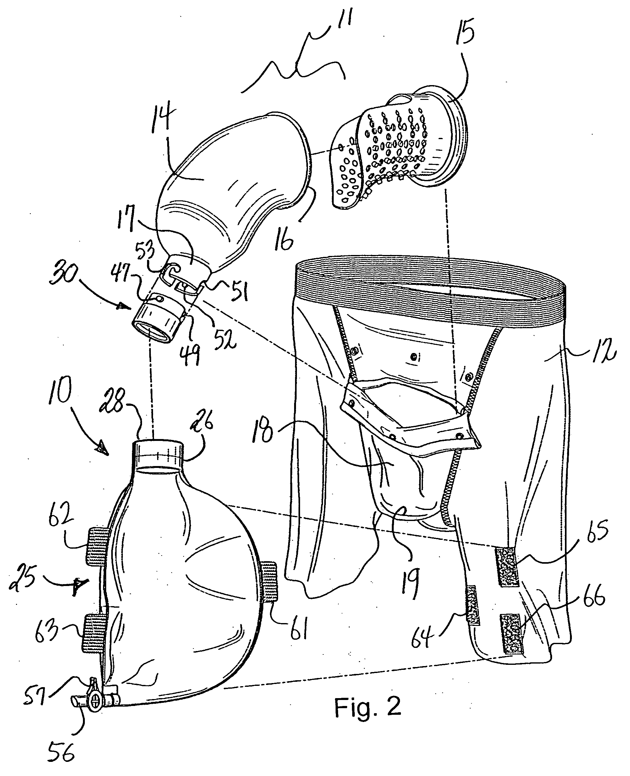 Collection bag adapted for use in an incontinence management system