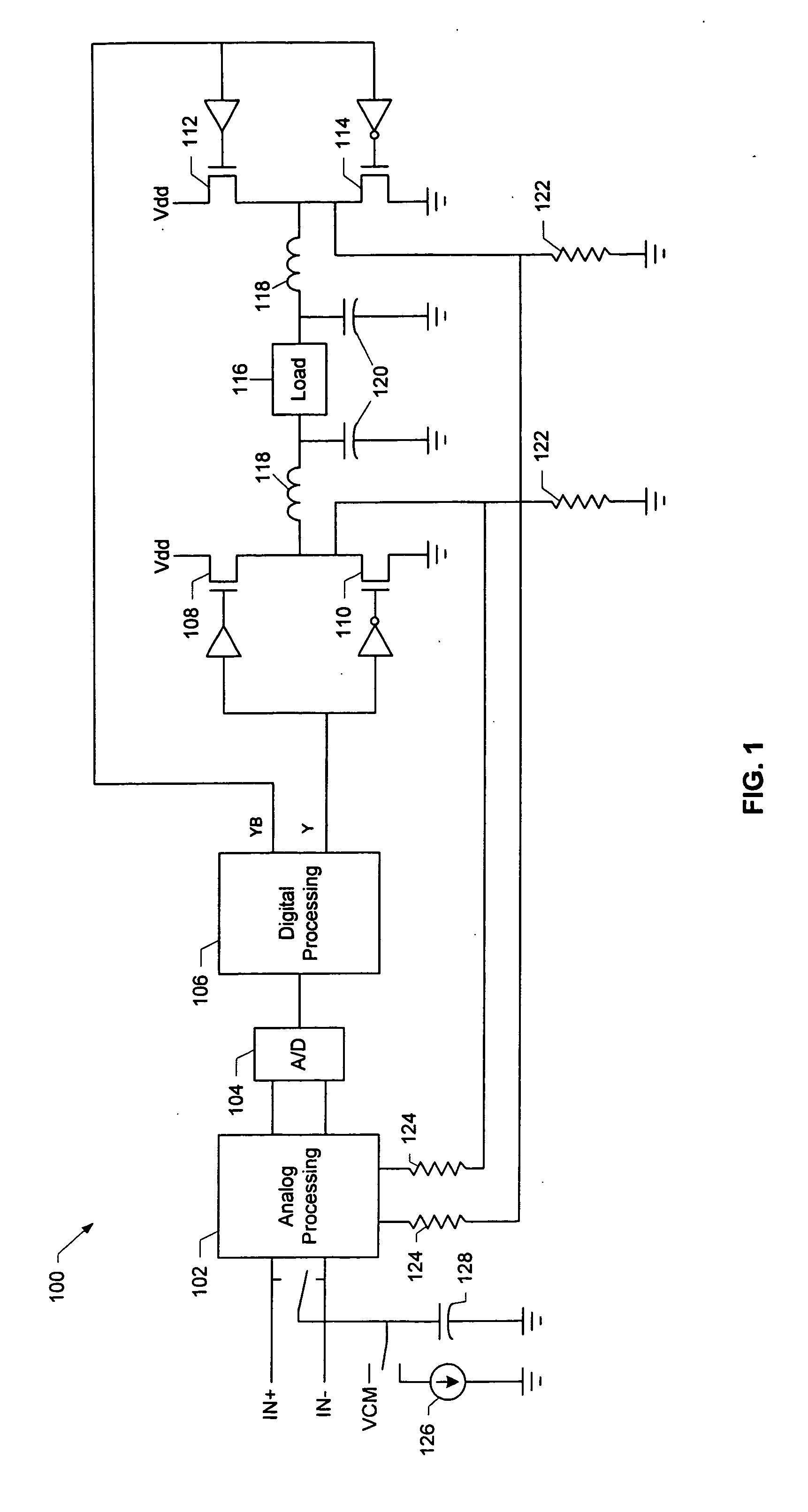 Offset cancellation in a switching amplifier