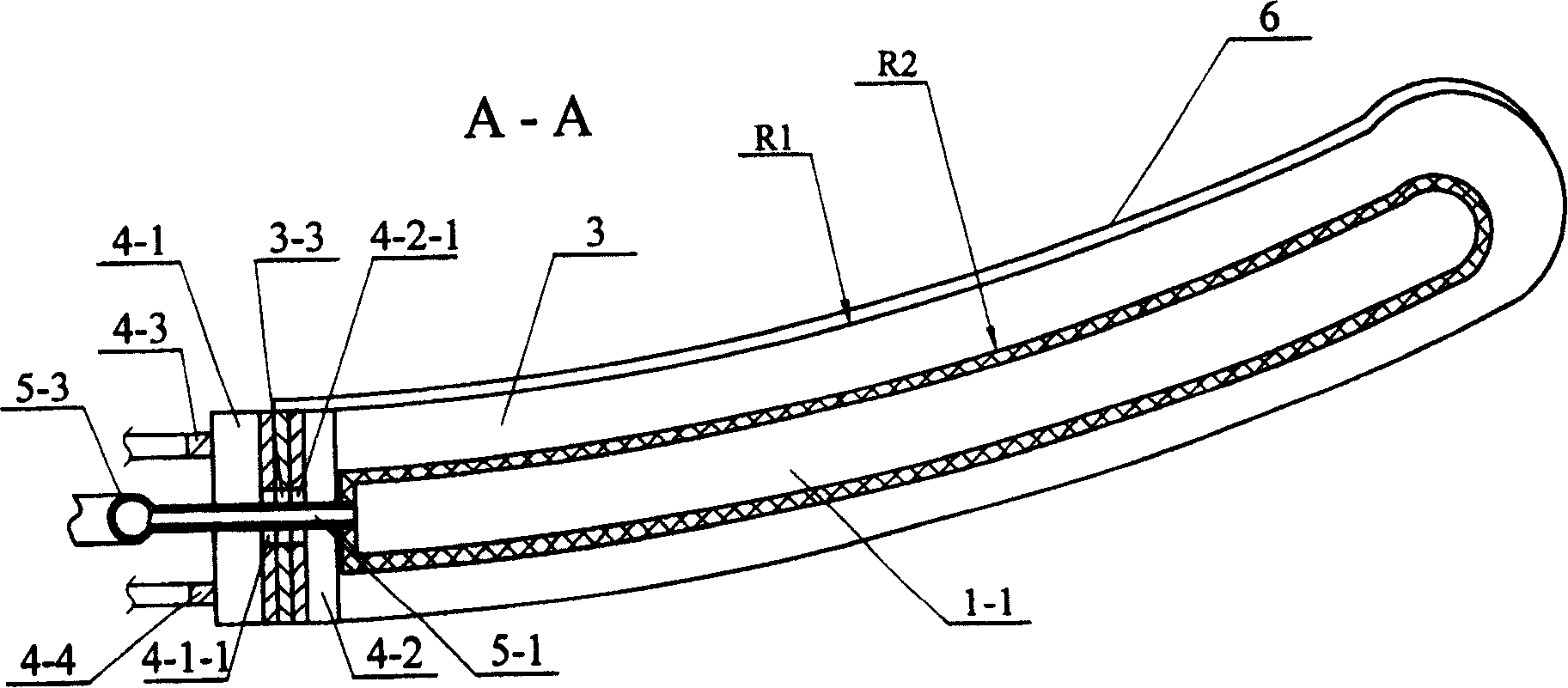 Ribbed plate support and inflation deployment type heavy caliber paraboloidal antenna