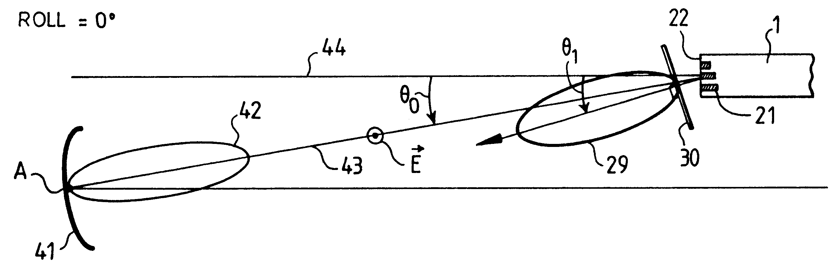 Device for the unambiguous measurement of the roll of a projectile and application to the correction of the path of a projectile