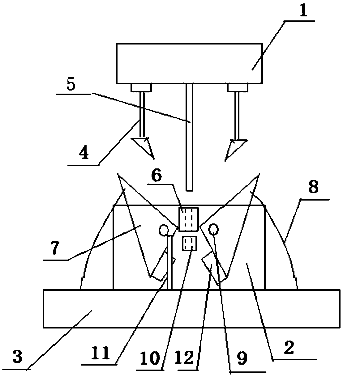 Usage of flattening and punching die for leisure chair support