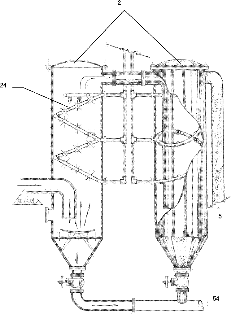 Tail gas treatment system for through which