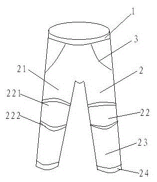 Trousers capable of protecting knees