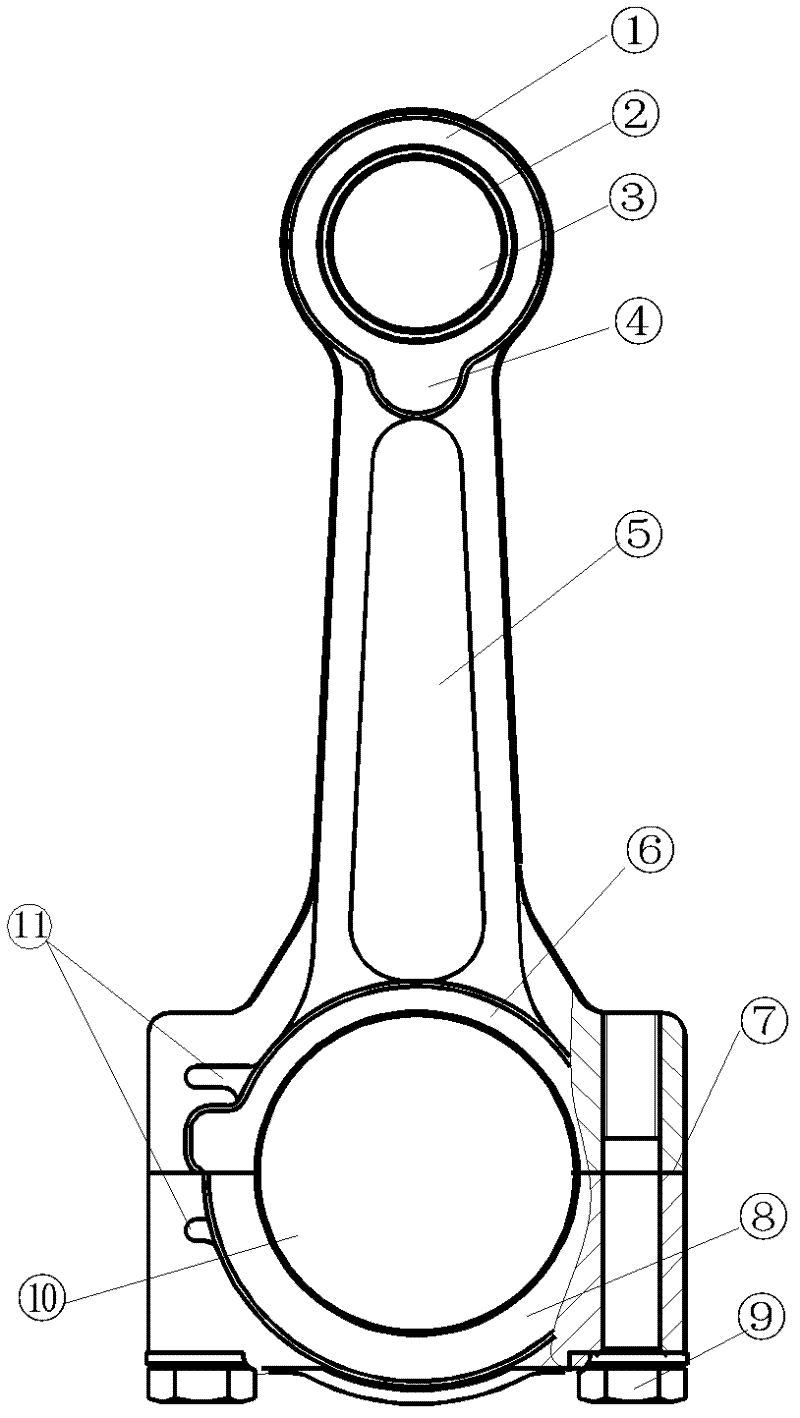 Connecting rod assembly for piston type compressor