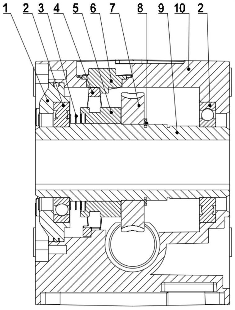 Shifting fork clutch structure of industrial gantry crane reduction gearbox