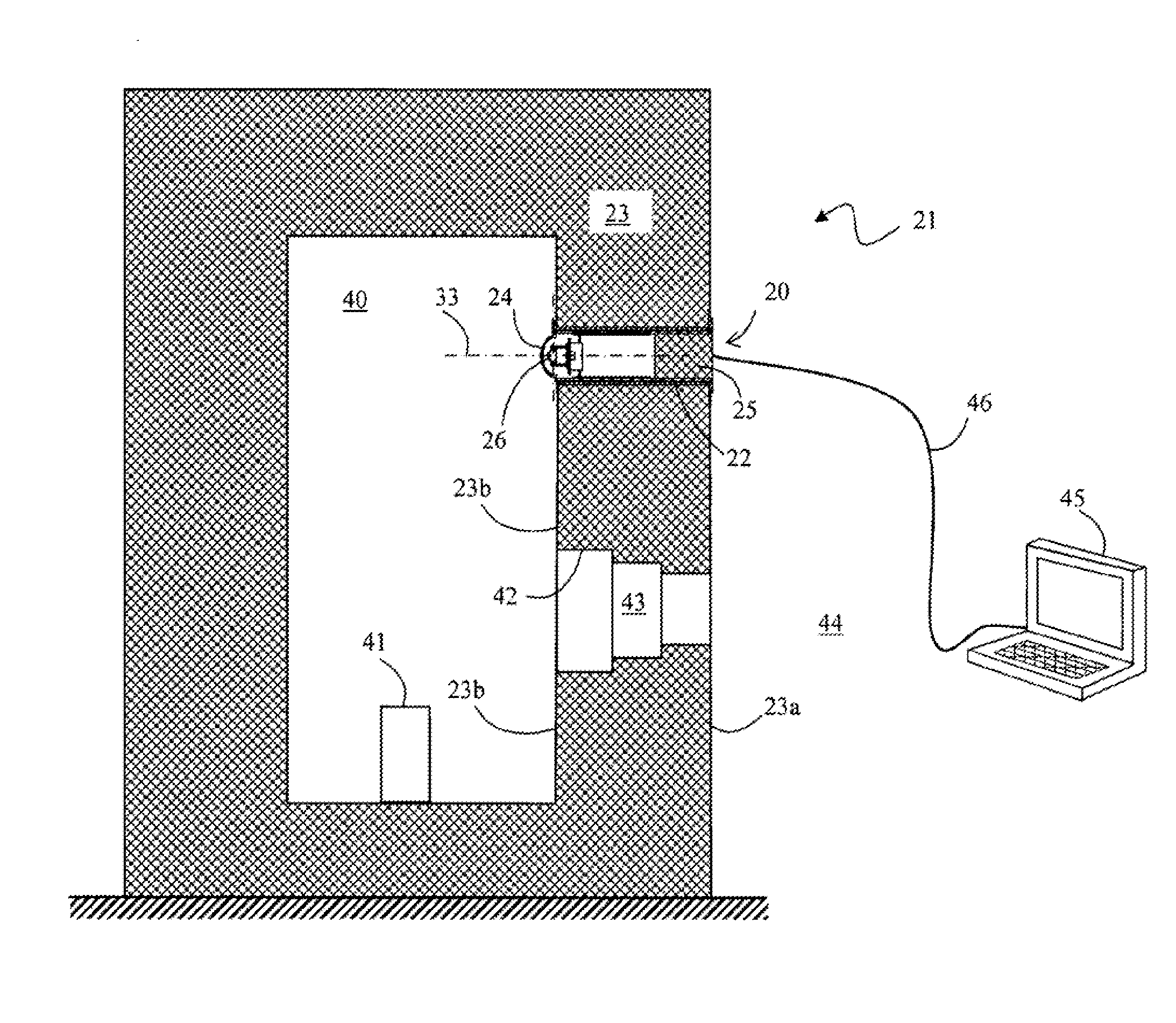 Device for observing the inside of a hot cell, hot cell provided with said device, and method for maintaining said device