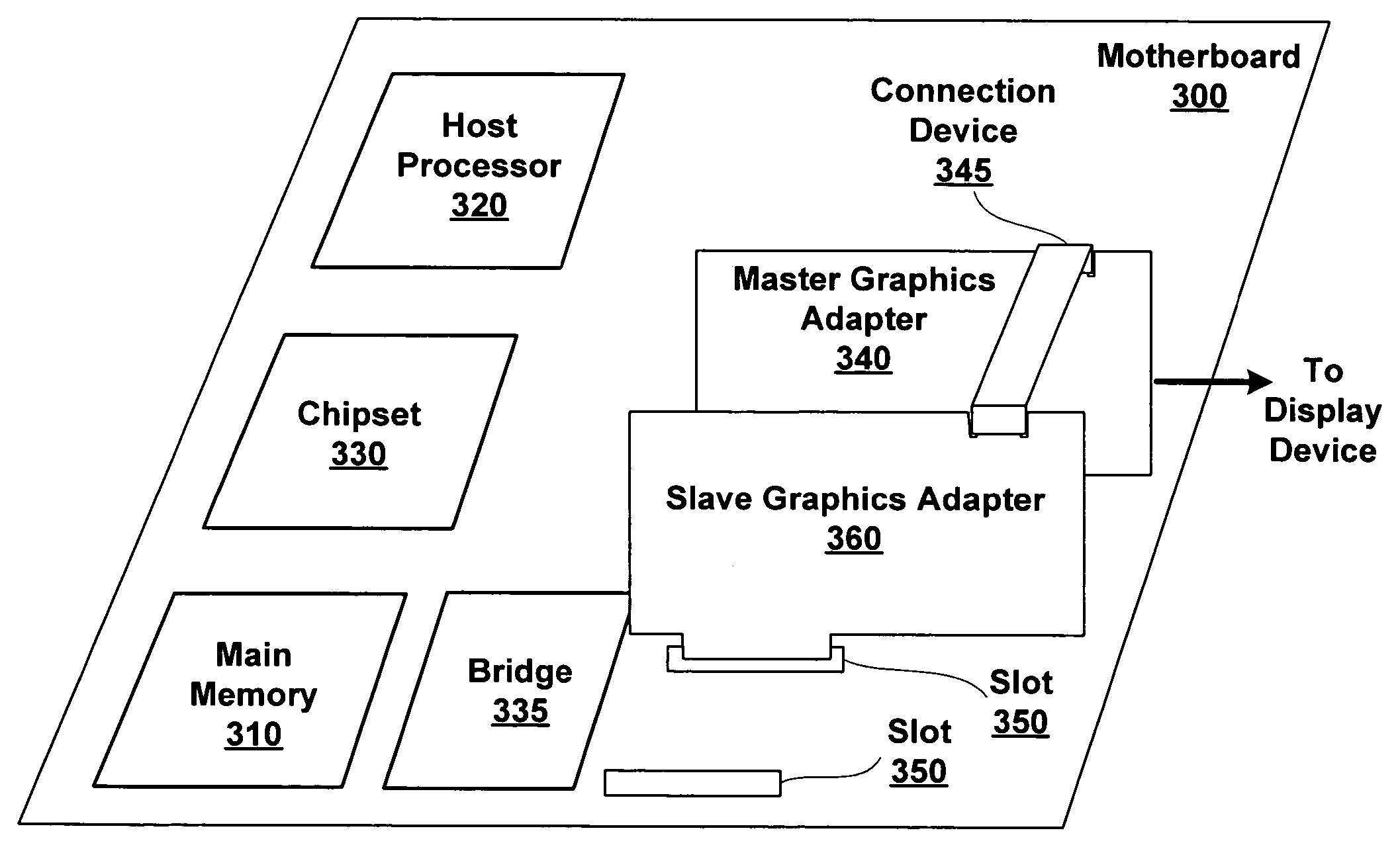 Multiple graphics adapter connection systems