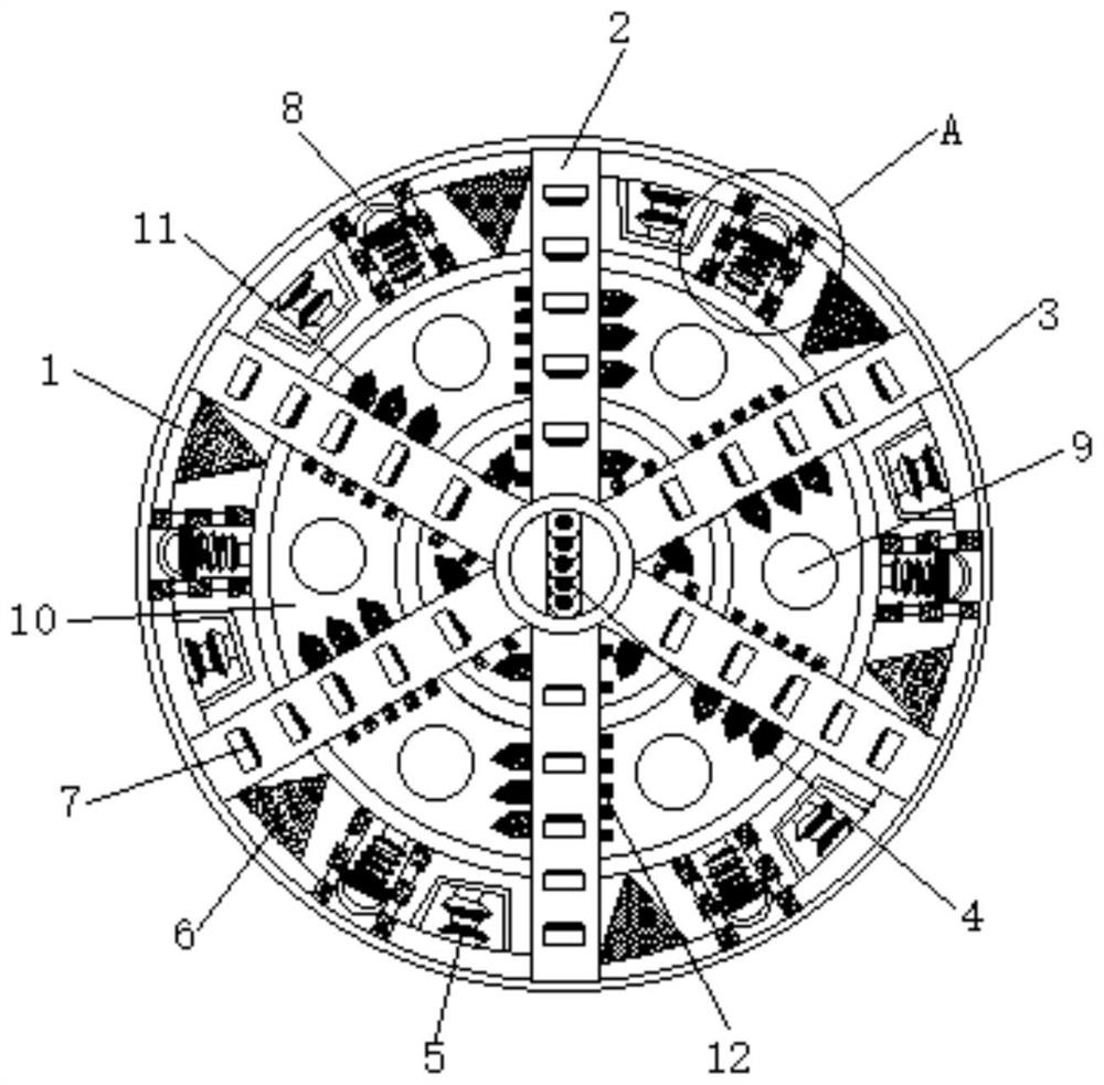 Cutter applied to slurry balance shield tunneling machine