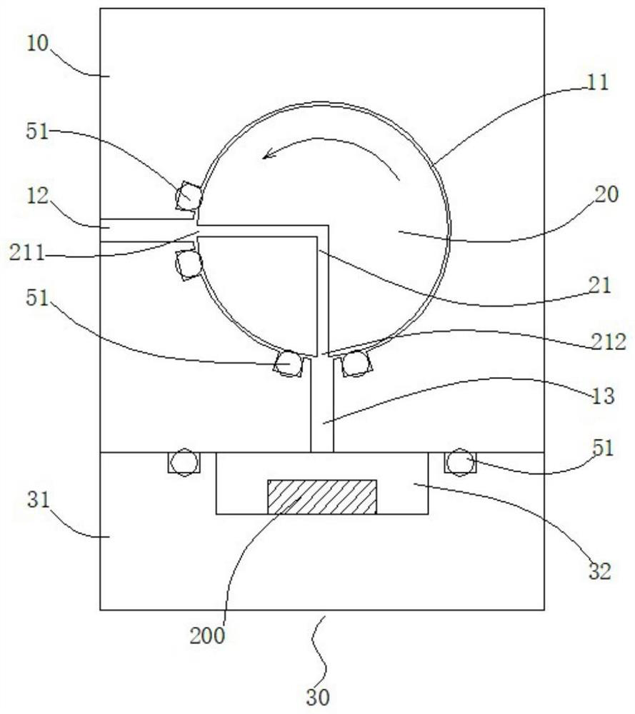 Rotary sealing performance testing device and method and processing method