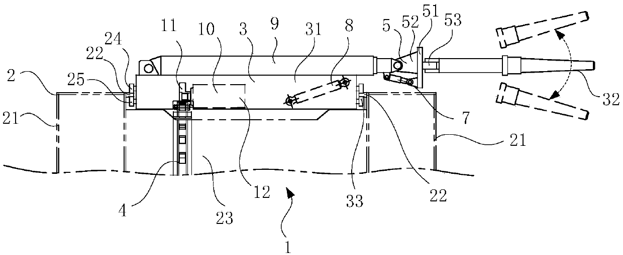 A shotcrete equipment for filling tunnel pre-cut grooves